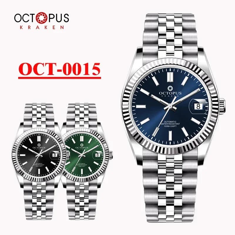 Octopus 36mm Men Mechanical Watch Stainless Steel PT5000/SW200 Automatic Movement 100m Waterproof Fashion Luxury Wristwatch