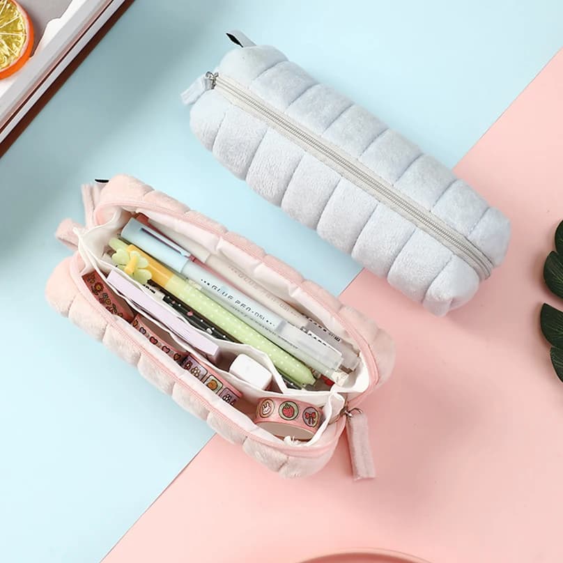 Plush Pencil Case Kawaii Stationery Pen Case Trousse Scolaire Winter Pencilcase Estuche Escolar School Supplies Pencil Pouch