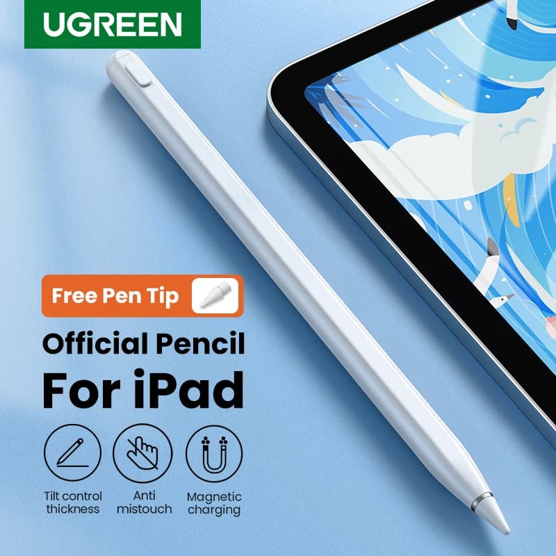 UGREEN Stylus Pen for Apple Pencil Magnetic Wireless Charging for iPad Pro Air Mini 2022 Bluetooth Palm Rejection Tilt Pen
