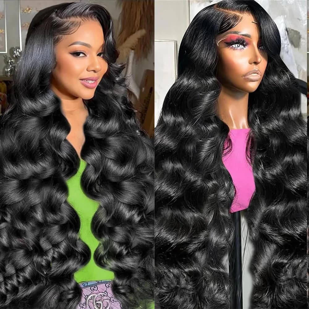 200 Density Body Wave HD Lace Front Wigs Human Hair 52 Inch 13x4 13x6 HD Transparent Lace Frontal Brazilian Wigs for Black Women