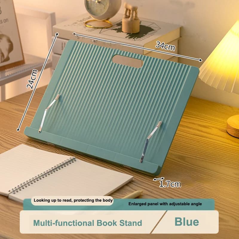 Adjustable Portable Folding Bookend Stand Reading Book Stand Books Recipe Shelf Folding Holder Organizer for Music Score Tablet