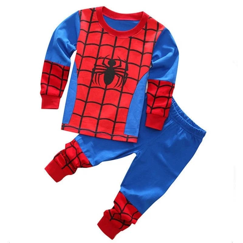 Baby Boys Superhero Clothes Set Kids T-Shirt + Short Pants Outfits Toddler Iron Spiderman Cosplay Costumes Children Clothing
