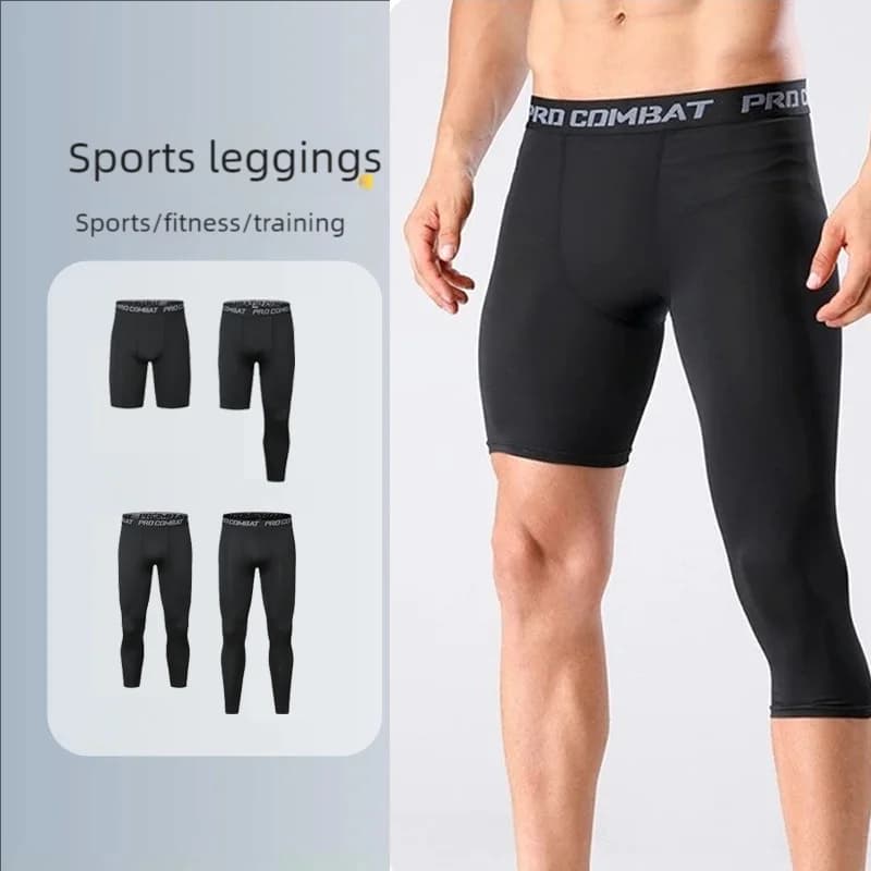 Cool Dry Leggings Sports Baselayer Running Tights Athletic Workout Active Shorts Mens Compression Pants Tights
