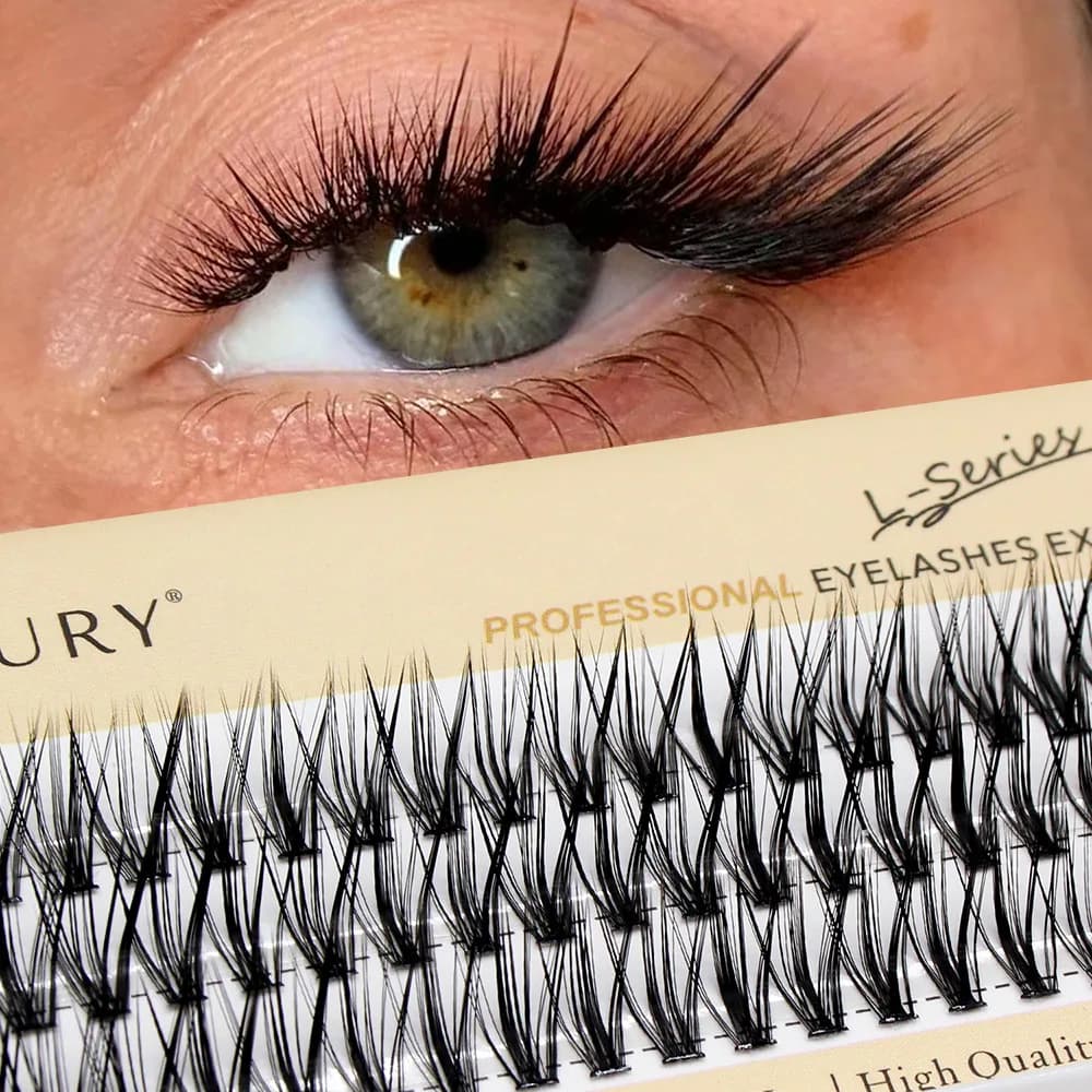 60pcs 30D C/D/L Curl Cluster Eyelash Extension Foxy Eyes Cat Look Natural Individual Eyelashes Bunches  Makeup Tool Lashes Cilia