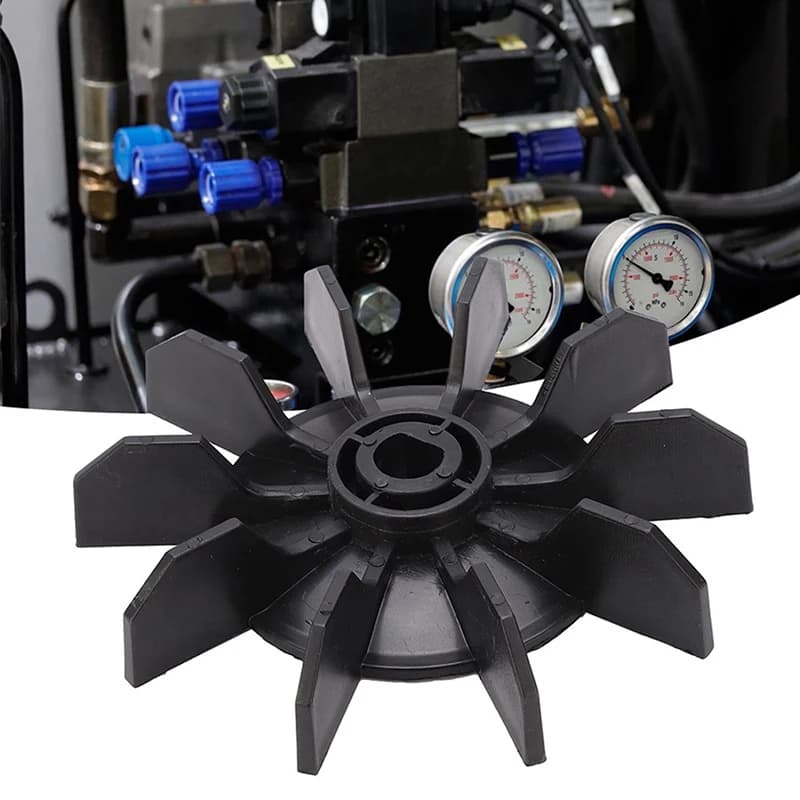 Black/White Air Compressor Fan Blade 14mm/0.5" Shaft Inner Bore 10 Impeller 135mm Outer Diameter
