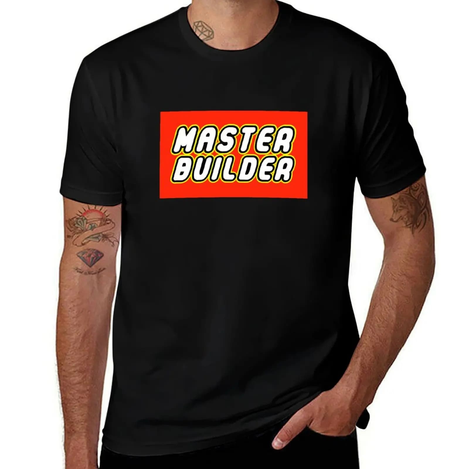 MASTER BUILDER T-Shirt summer tops graphics anime clothes slim fit t shirts for men