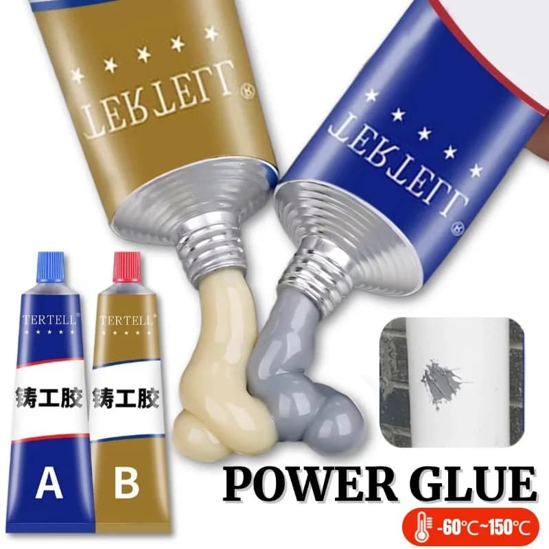Strong Metal Repair Glue Cold Welding Glue Heat Resistance AB Sealant High Strength Magic Plastic Repair Casting Adhesive Agent