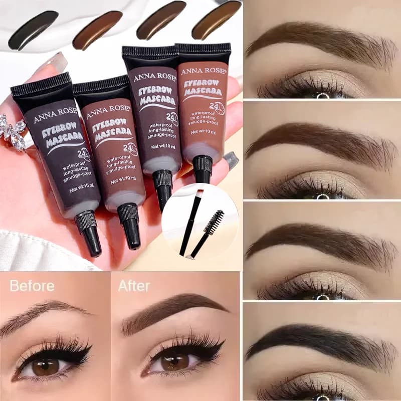 Three-dimensional smooth eyebrow cream, waterproof and long-lasting dyed eyebrow gel, natural tattoo quick-drying eyebrow makeup