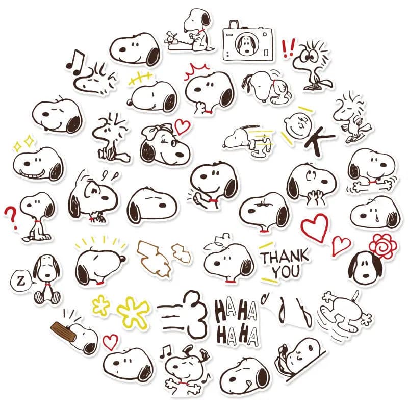 New Snoopy anime cartoon cute stickers creative kawaii waterproof mobile phone tablet diy decorative graffiti handbook stickers