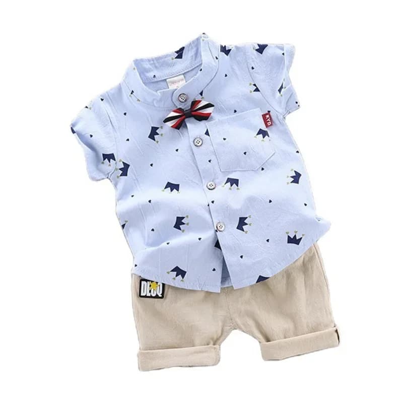 New Summer Baby Clothes Suit Kids Clothing Children Boys Casual Shirt Shorts 2Pcs/Sets Toddler Sports Costume Infant Sportswear