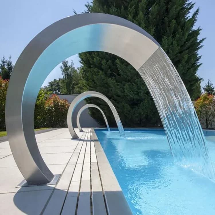 Inground Swimming Pool Decoration Or Spa Shower Use Piscine Stainless Steel Waterfall