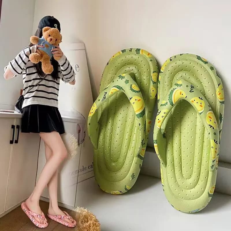 2025 Outdoor Platform Slippers  Women Fashion Lovely Indoor Bathroom Soft Sole Personality Non-Slip Beach Sandals