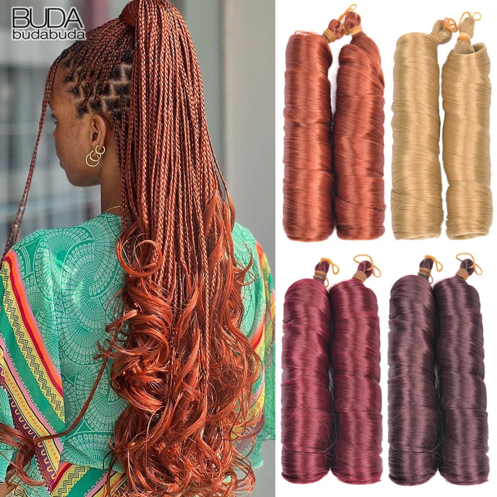 24Inch French Curls Braiding Hair Synthetic Spiral Curls Braids Hair Extensions For Women Pre Stretched Loose Wave Braiding Hair