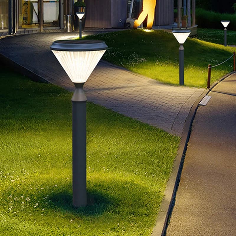 Outdoor Landscape Courtyard Solar Lanp Modern Creative Aluminum Park Gardens Waterproof Ground Insertion LED Lawn lights