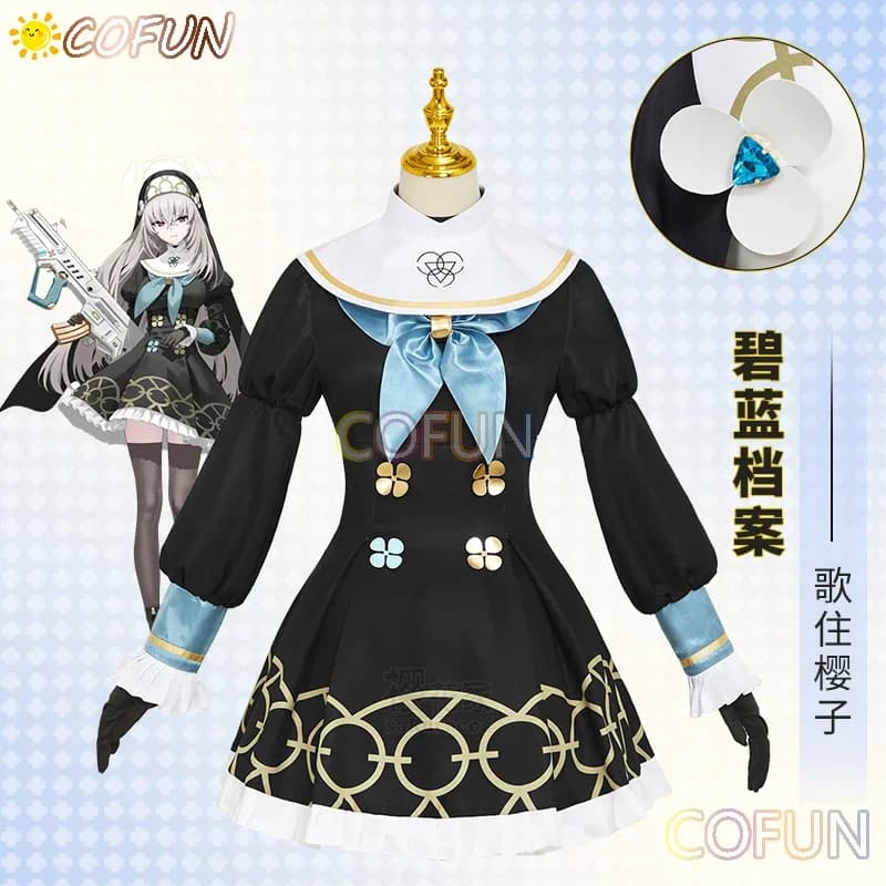 COFUN Game Blue Archive Utazumi Sakurako Cosplay Costume Halloween Outfits Game Clothing Women Anime Dress