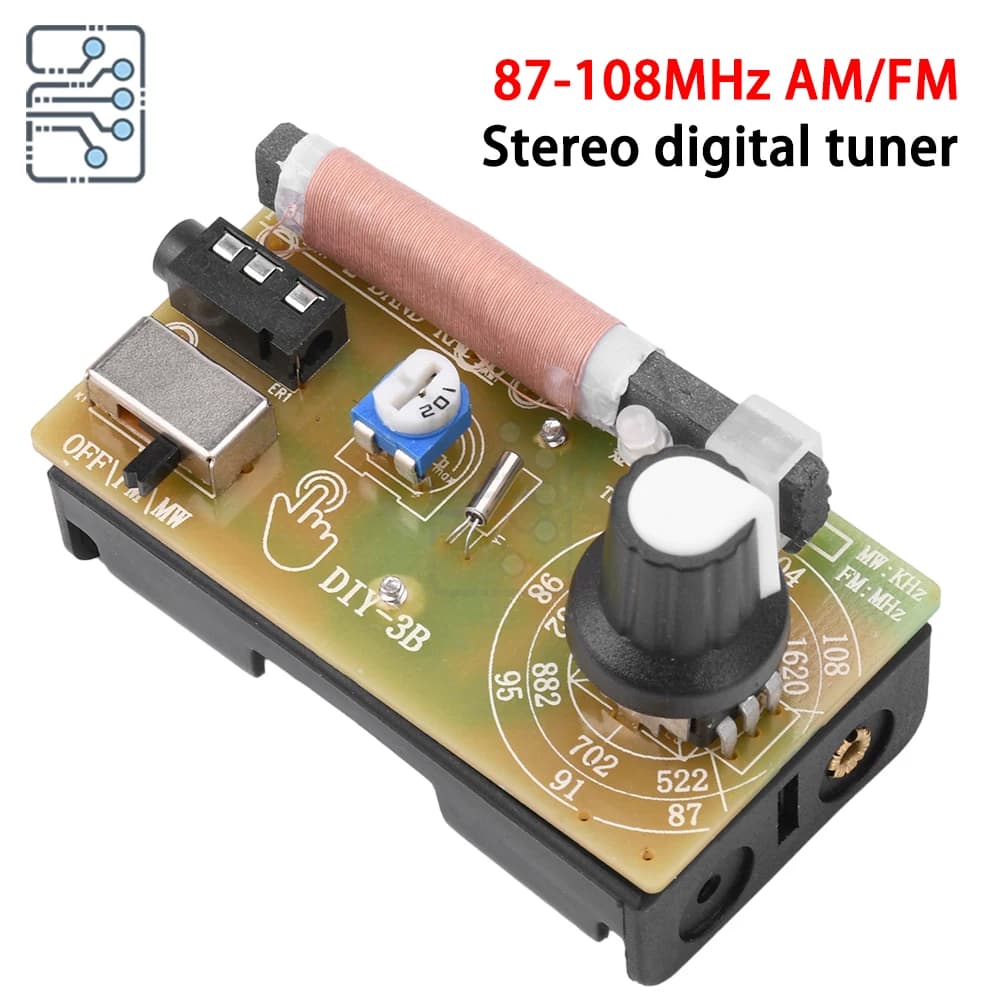 Radio 87-108MHz AM/FM Medium Wave FM 2-band Stereo Digital Tuning Headphone Radio Kit DIY Production Teaching Parts