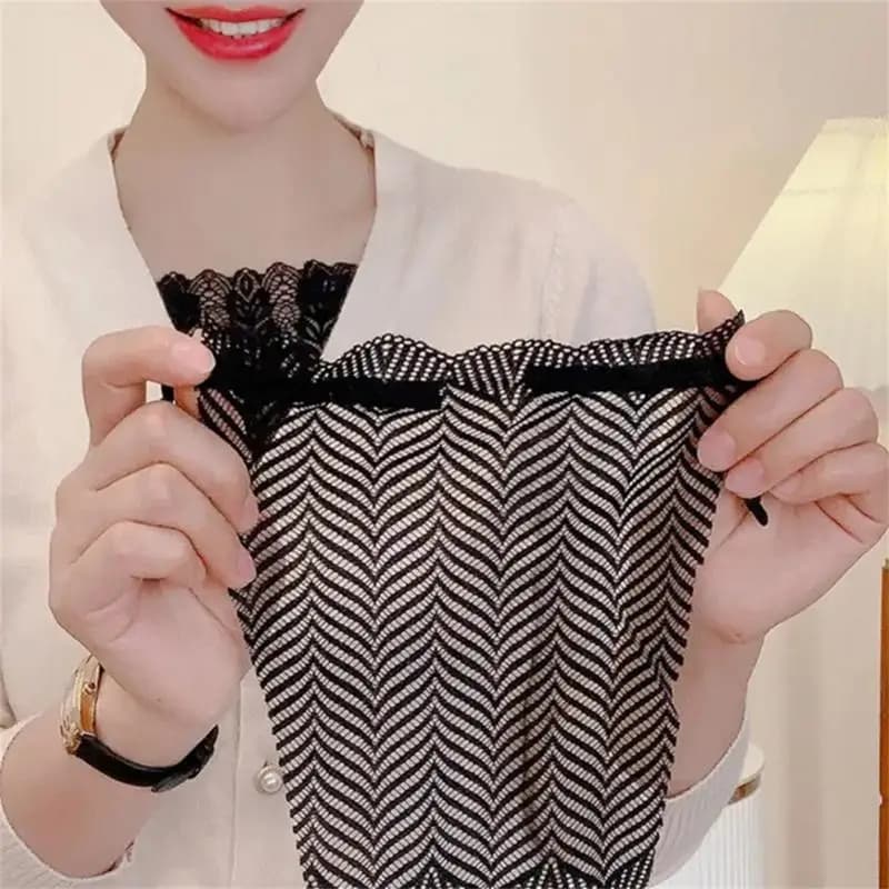 Lace Wrap Chest 2022 Women Quick Easy Clip-on Lace Mock Camisole Bra Insert Wrapped Chest Overlay Modesty Panel