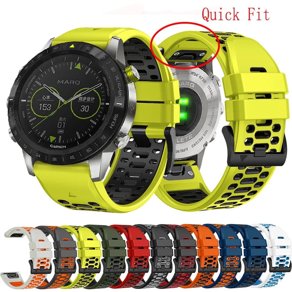 For Garmin Instinct 2X Solar QuickFit Silicone Watch Strap Watchband 26mm 22mm For Garmin Fenix 6X 6 Pro 5X 5 Plus 7X 7 Bracelet