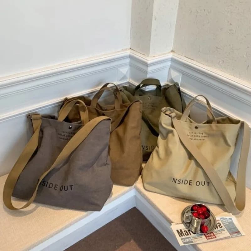 Canvas Crossbody Bags for Women Fashion Crossover Purse Cotton Shoulder Bag