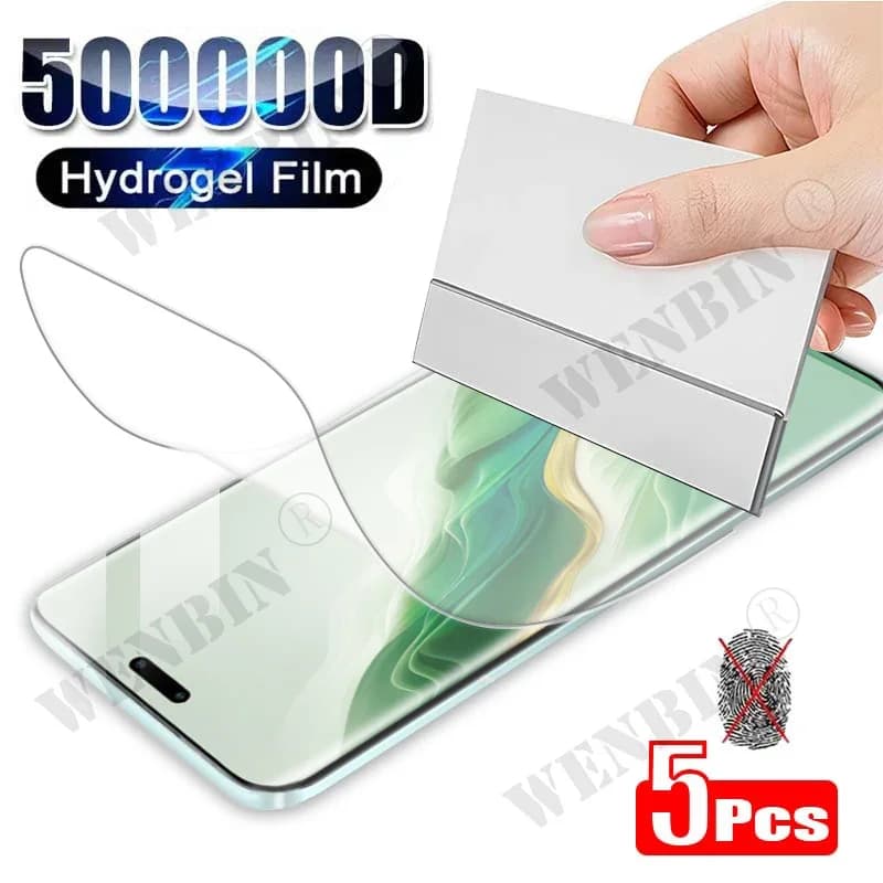 5 Pcs Hydrogel Film For Honor Magic 7 6 5 Pro Lite 300 200 100 90 Pro Lite X9A X8A X7A X9B X8B X9 X8 Full Cover Screen Protector