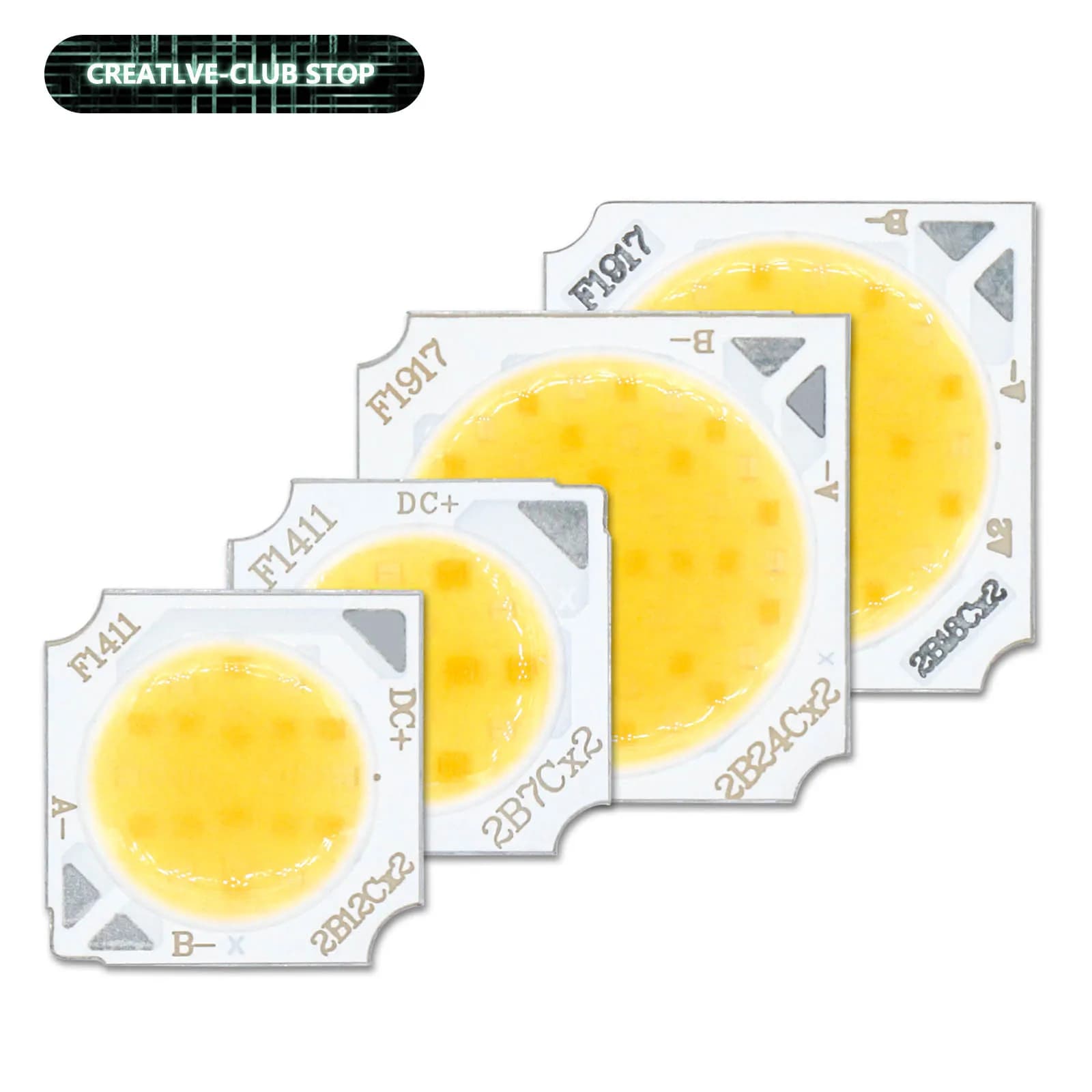 Two-Color COB LED Chip Lamp Beads Ra90 1919 1414 LED Chip 7W 12W 18W 24W 300mA Light Source For Downlight Lighting Accessories