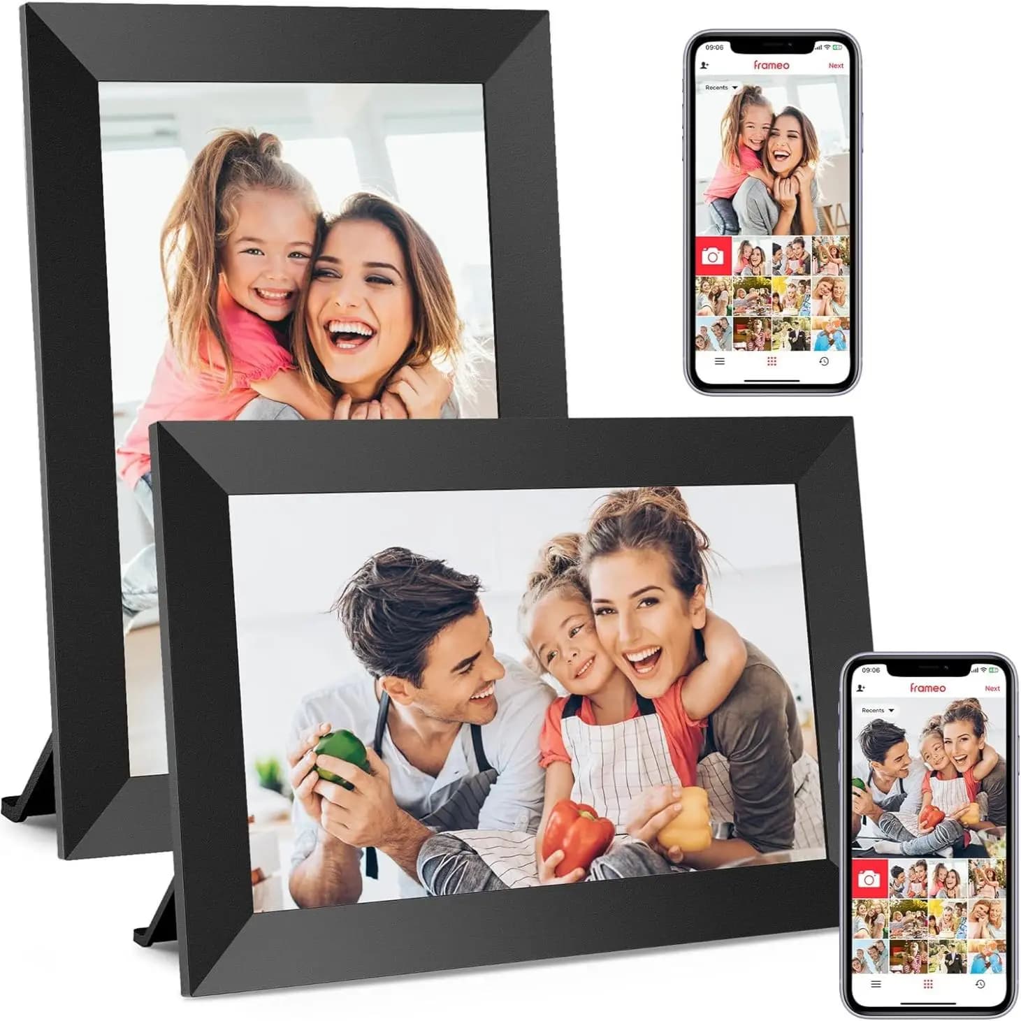 FANGOR Frameo 10.1" WiFi Digital Picture Frame 32GB HD IPS Touchscreen Auto-Rotate Instant Photo Sharing