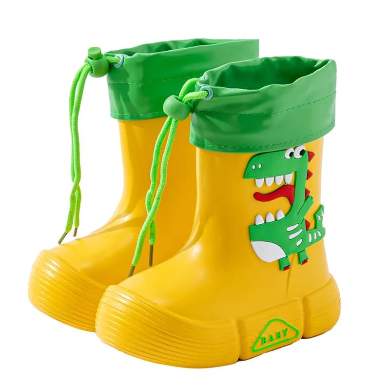 Kids Rain Boots Cartoon Cute Dinosaur Panda Children Rain Shoes for Boys Girls Waterproof EVA Rubber Non Slip Toddler