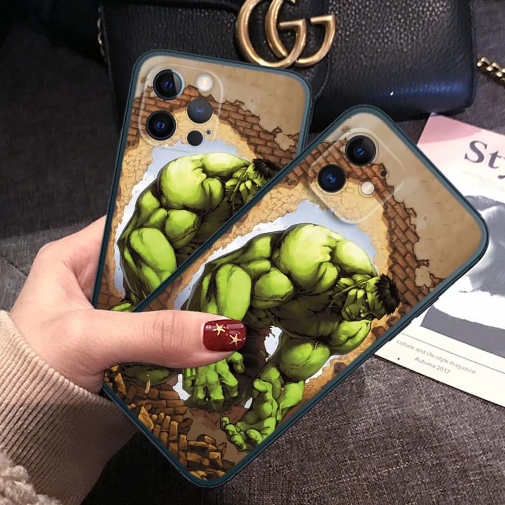Z141 Superhero Hulk Soft Case for Soft Silicone phone Case for iPhone 15 14 Plus 13 12 11 X XS XR Pro Max Mini 8 7 Plus