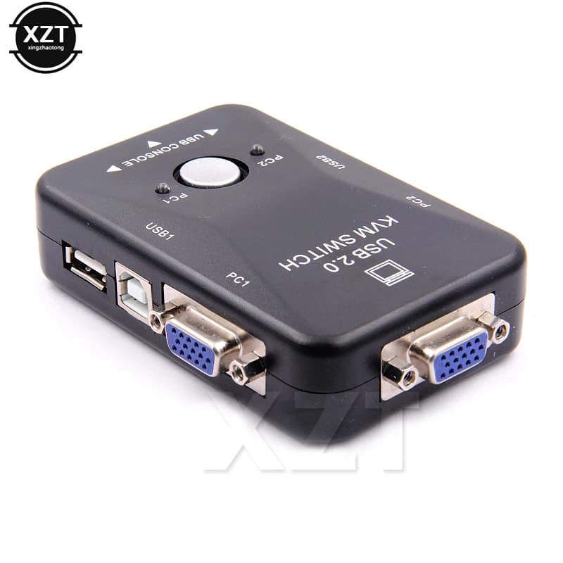 USB KVM Switch 2 Port VGA SVGA Switch Box USB 2.0 KVM Mouse Switcher Keyboard 1920*1440 Vga Splitter Box Sharing Switch