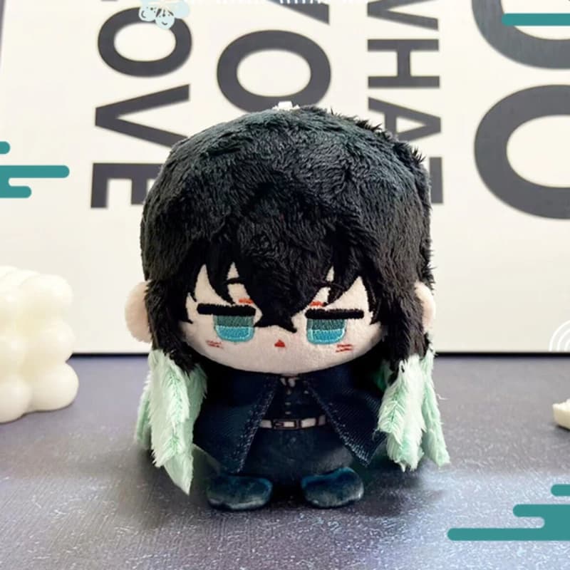 Anime Demon Slayer Tokitou Muichirou Cosplay Cute Plush doll pendant Series Game Backpack decoration Kawaii Gift Keychain 12CM
