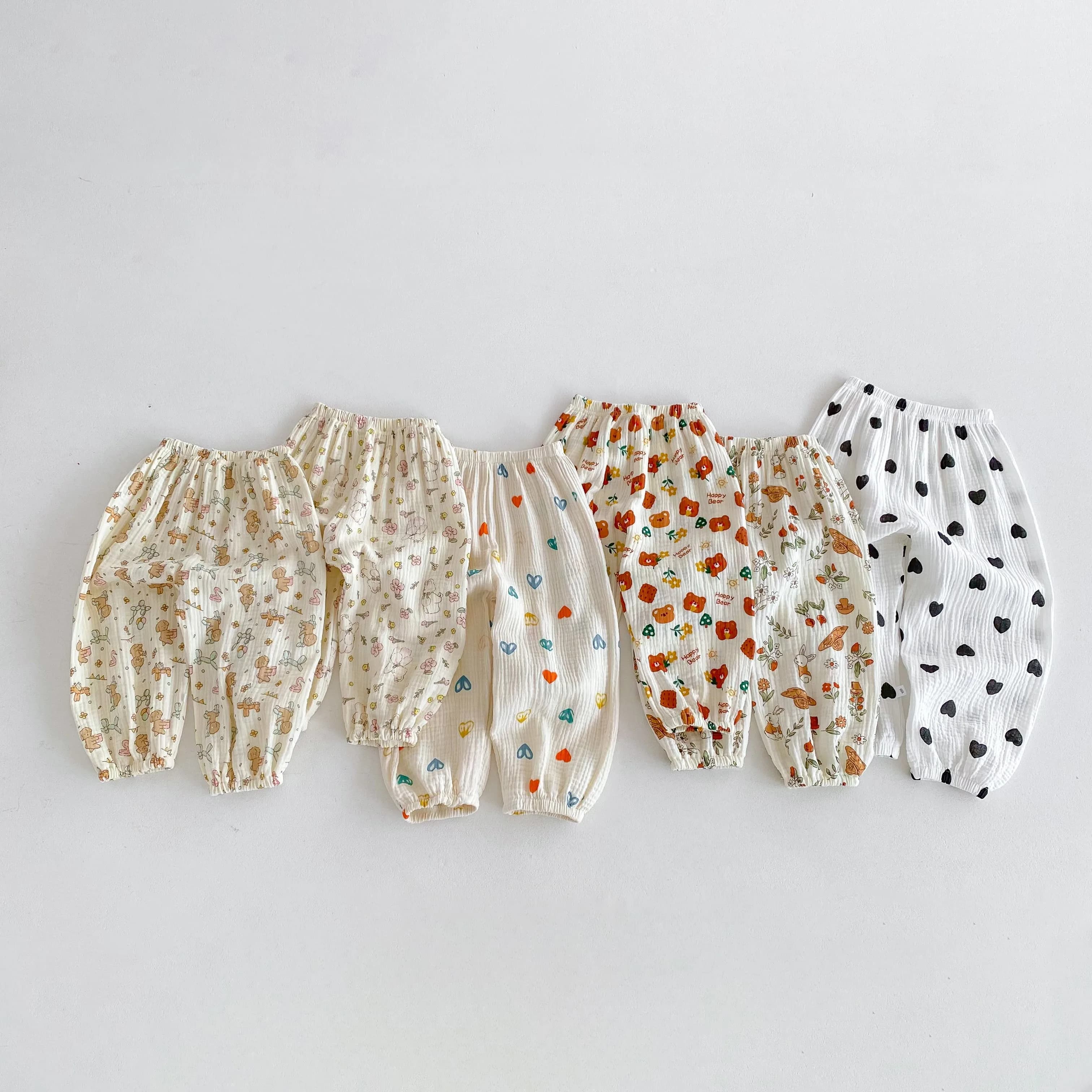 Baby Boys And Girls Summer Clothing Children's Anti Mosquito Pants Loose Casual Printed Cartoon Trousers Kids Clothes Harem Pant