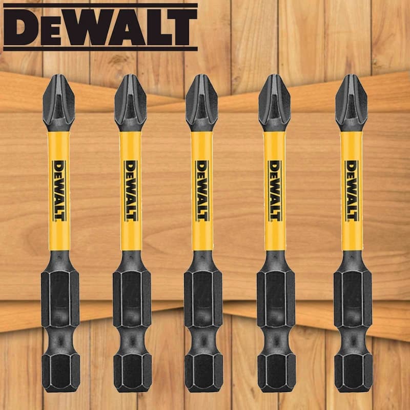 DEWALT Original PH2 57MM Bit Impact Type High Speed Steel Power Drive Tool Accessories Bit 5PCS