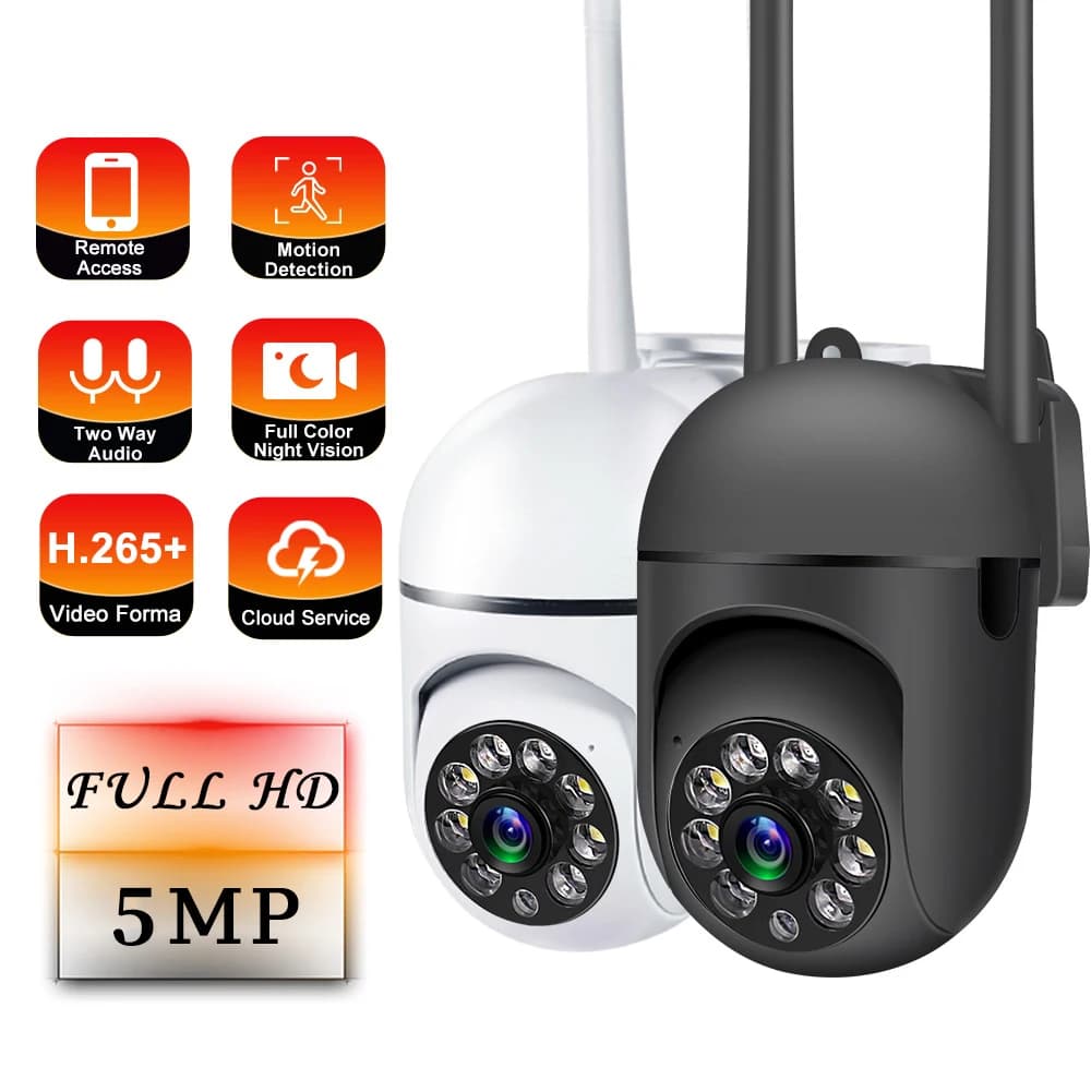 5G Wifi Camera 3MP Surveillance Security Protection Camera External Wireless Monitor Smart Track Night Vision Outdoor Waterproof