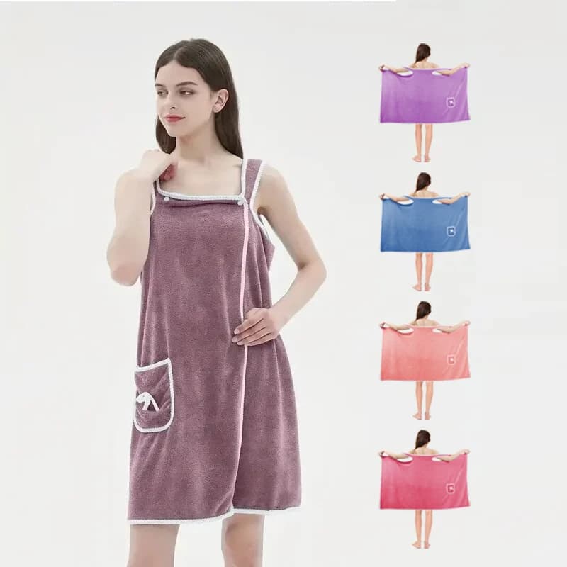 Womens Bath Towels Girls Wearable 135*80Cm Fast Drying Bathing Beach Spa Bathrobes Wash Clothing, Shower Bath And Gym Towel