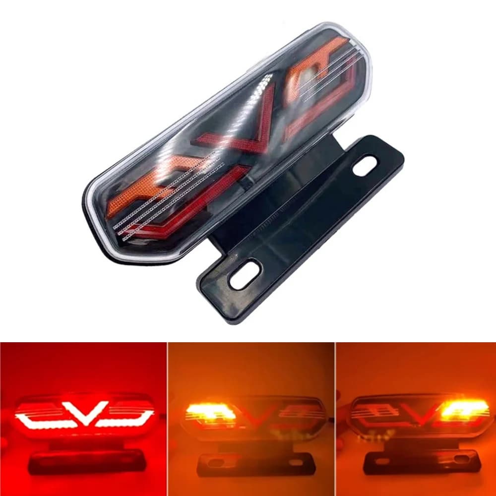 1Pc Motorcycle Tail Light Stop Signal Direction Lamp 12V LED Taillight Motorbike Ebike Rear Light