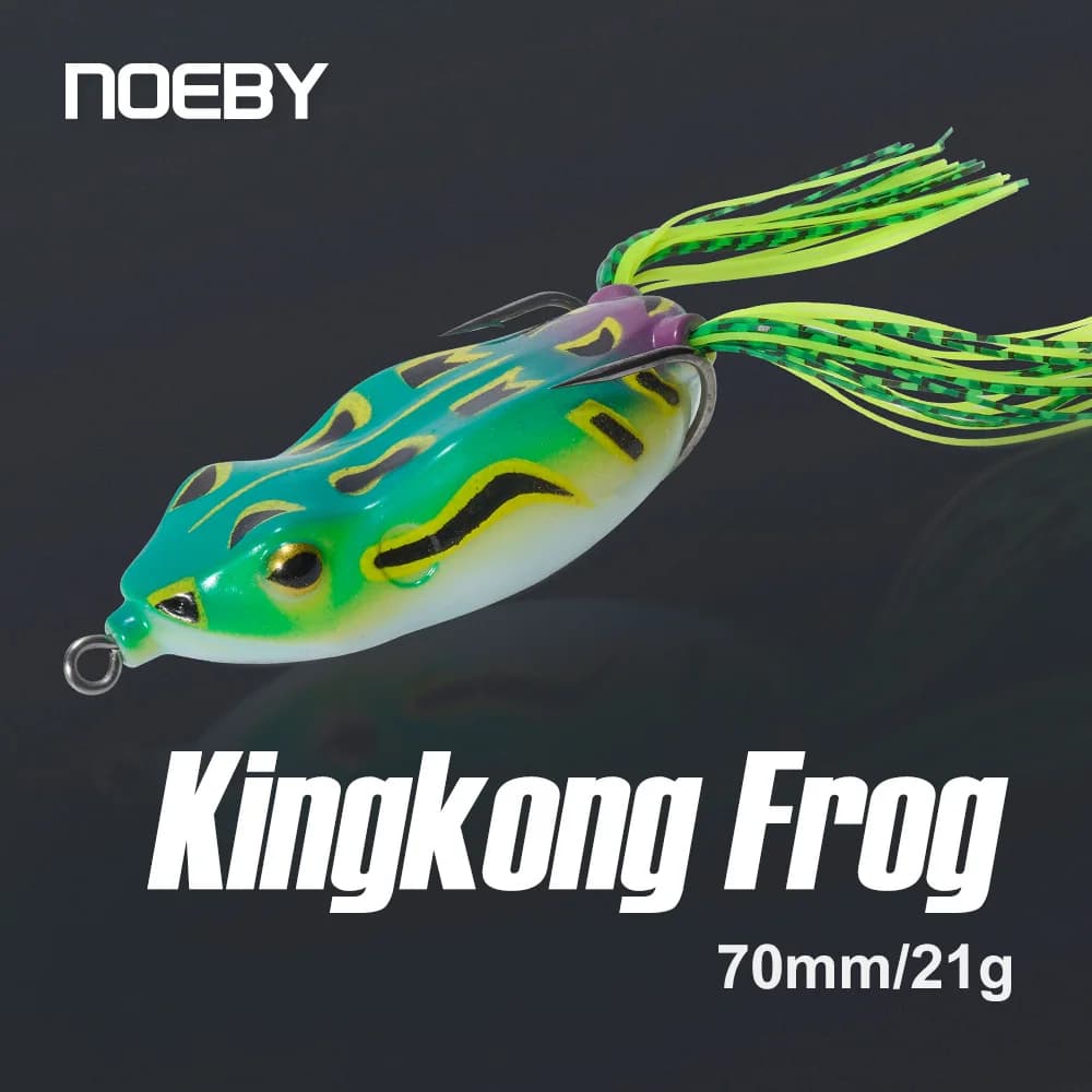NOEBY-Kingkong Frog Silicone Bait, Topwater Fishing Lure, Soft Toad Frogs, Hollow Body, Artificial Baits, 70mm, 21g