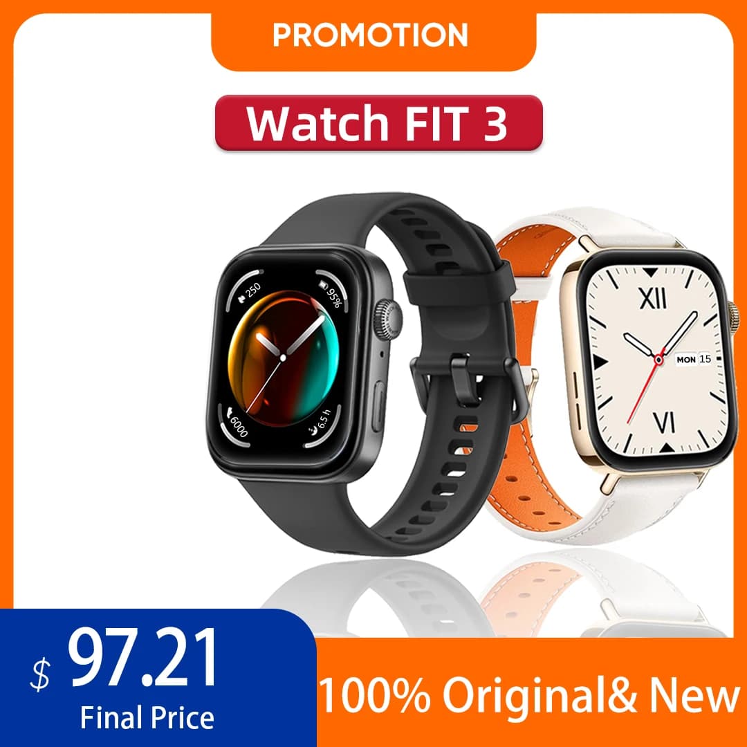 HUAWEI Watch Fit 3 Smartwatch 1.82'' AMOLED Display Ultra Slim Design Upgraded Health Management huawei watch fit 3 سوار