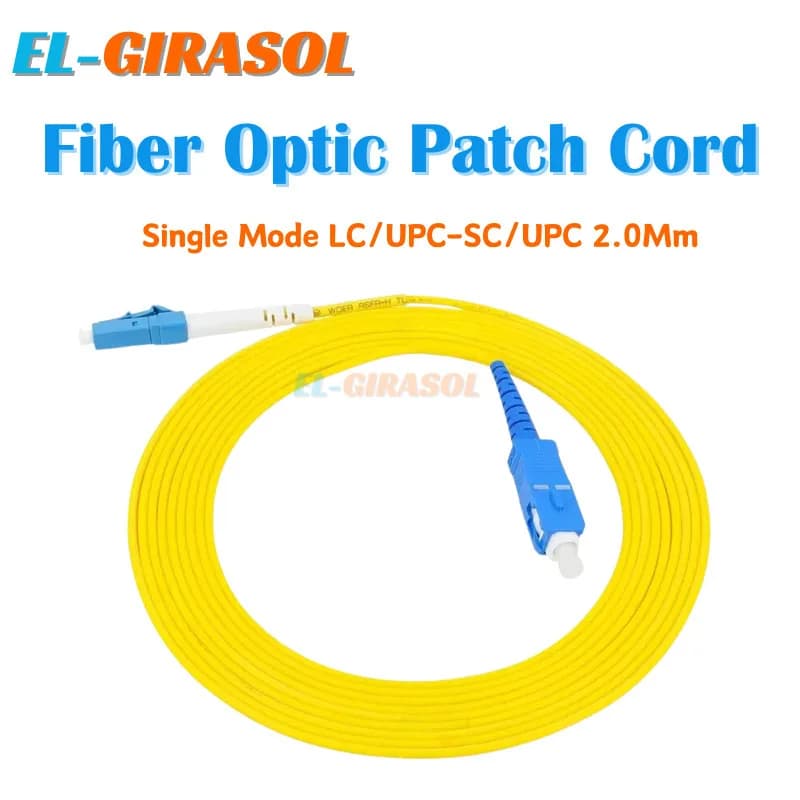 10PCS Fiber Optic Patch Cord Simplex LC/UPC-SC/UPC 1M/2M/3M/5M/10M Fiber Optic Jumper Cable 2.0Mm FTTH