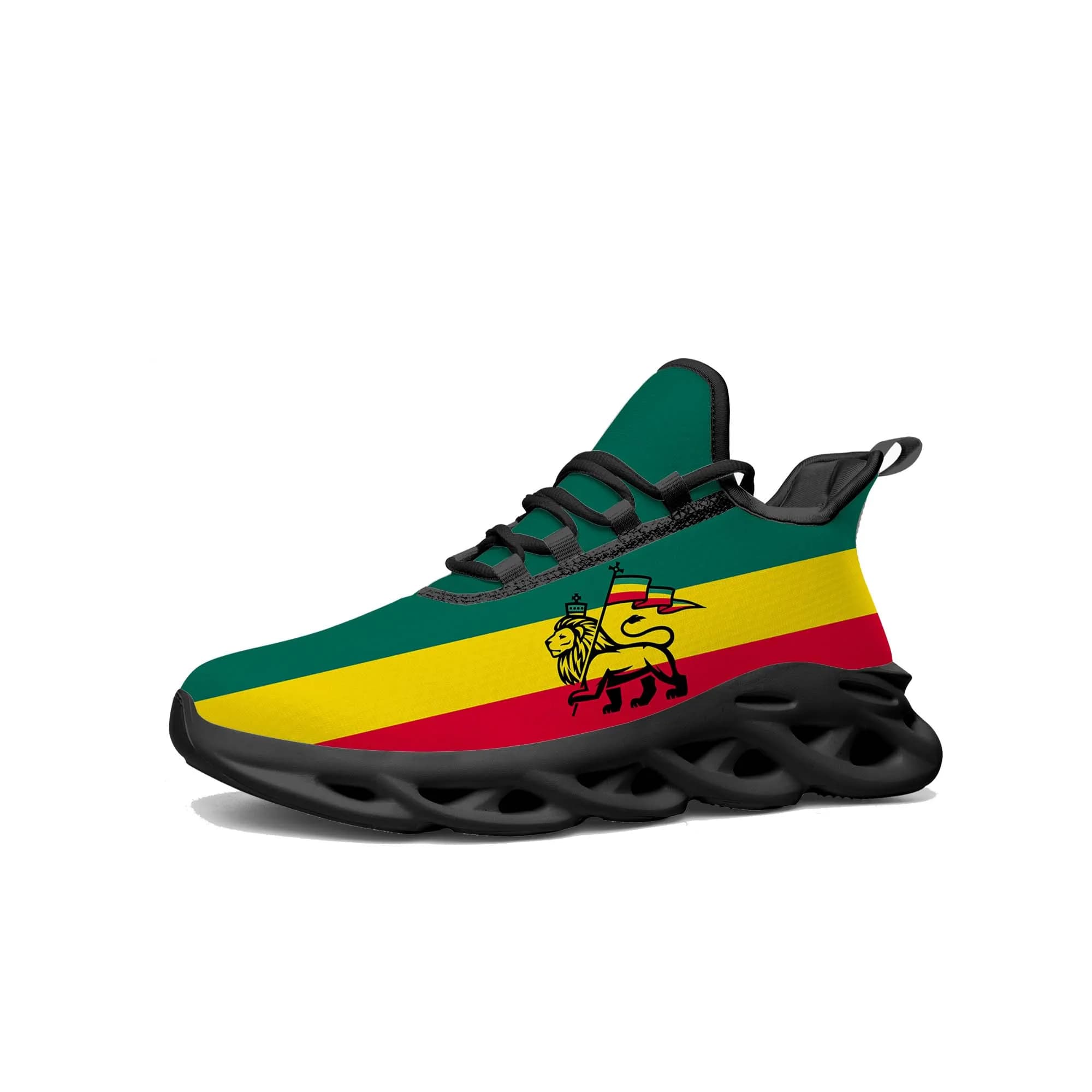 Reggae Rastafarian Rasta Rastafari Lion Of Judah Flats Sneakers Mens Womens Sports Running Shoes Sneaker Customized Made Shoe