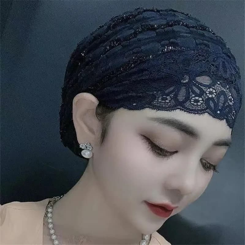 Lace Inner Hijab Cap for Muslim  Women's Under Scarf Bonnet Summer Breathable Under Hijab Hats
