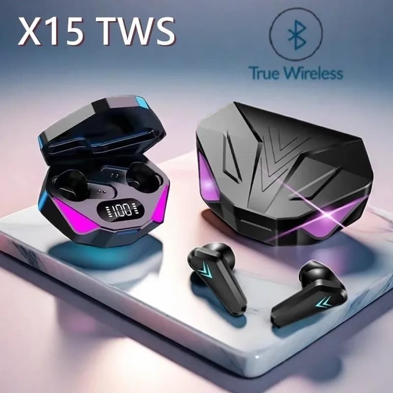 X15 TWS Wireless Earphones, 65ms Low Latency Earbuds, Esport Gaming Headset with Mic for Gamers