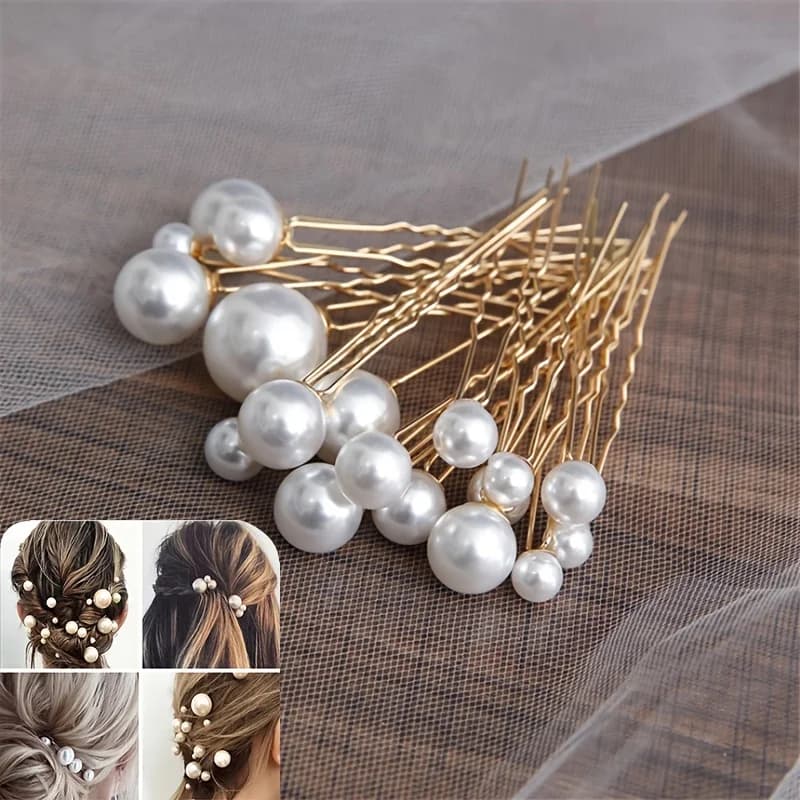 18Pcs Wedding Pearl Hair pins For Women Bride Bridal Hair Accessories Fashion Women Hair Clips Many Wedding Hair Jewelry Hairpin