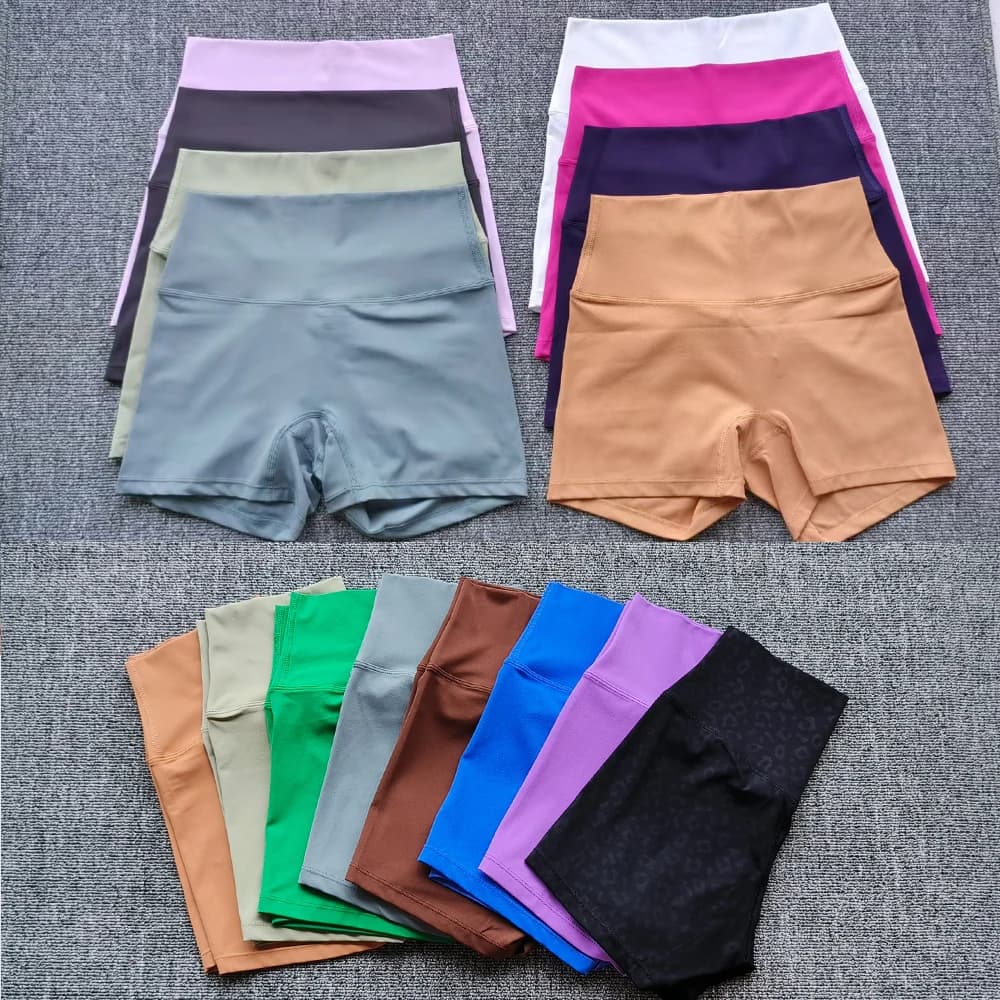 Yoga Shorts Women Fitness Shorts Running Cycling Shorts Breathable High Waist Fitness Tight Shorts Cycling Workout Gym Shorts