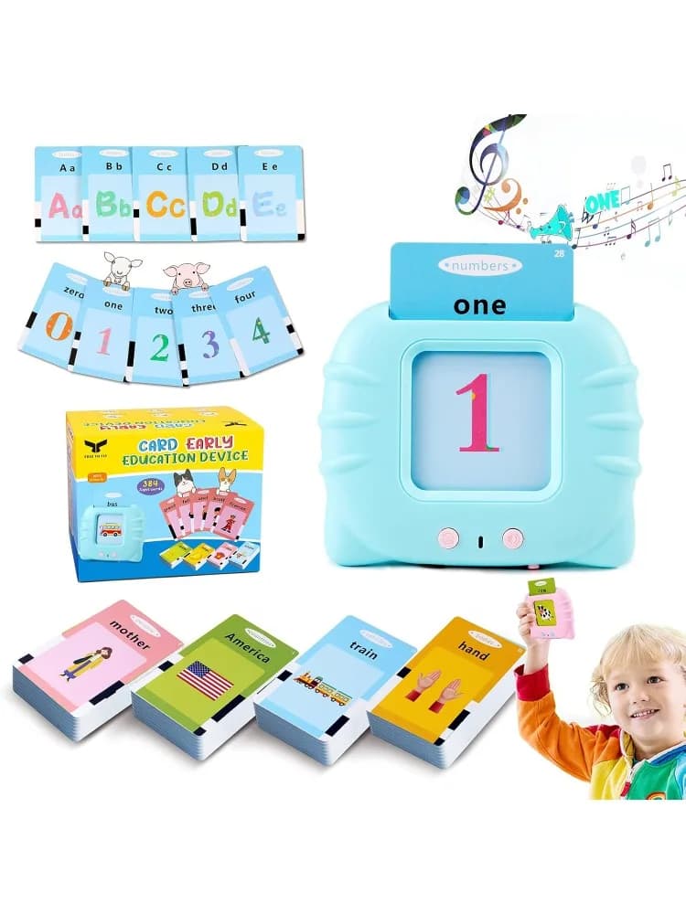 Talking  Cards for Toddlers: 384 Sight Words Speech Therapy Toys Learn Alphabet ABC Letters Colors Number Shapes Learning Toy