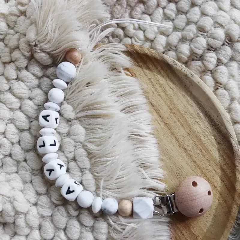 INS Baby Pacifier Clip Personalize Name Dummy Nipple Holder Chain Nordic Custom Newborn Gift Teether Toys for Babies Accessories