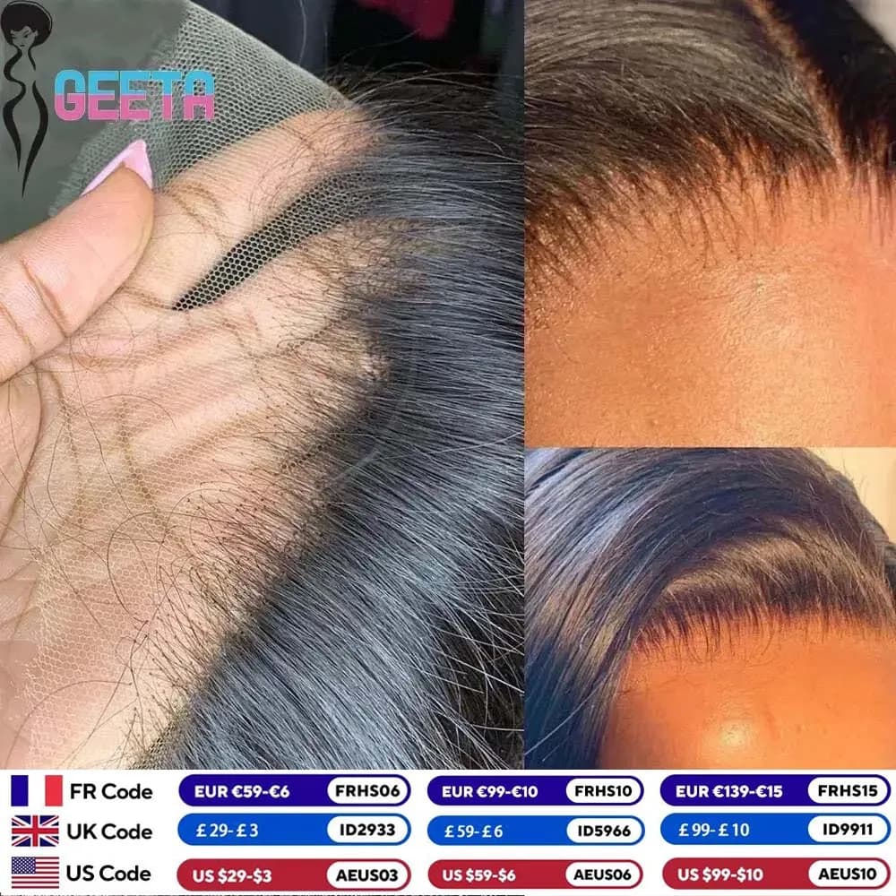 Hd Lace Frontal Wig 13x6 Lace Front Wig Human Hair 30Inch Bone Straight Transparent Lace Human Hair Wigs HD Lace 4x4 Closure Wig