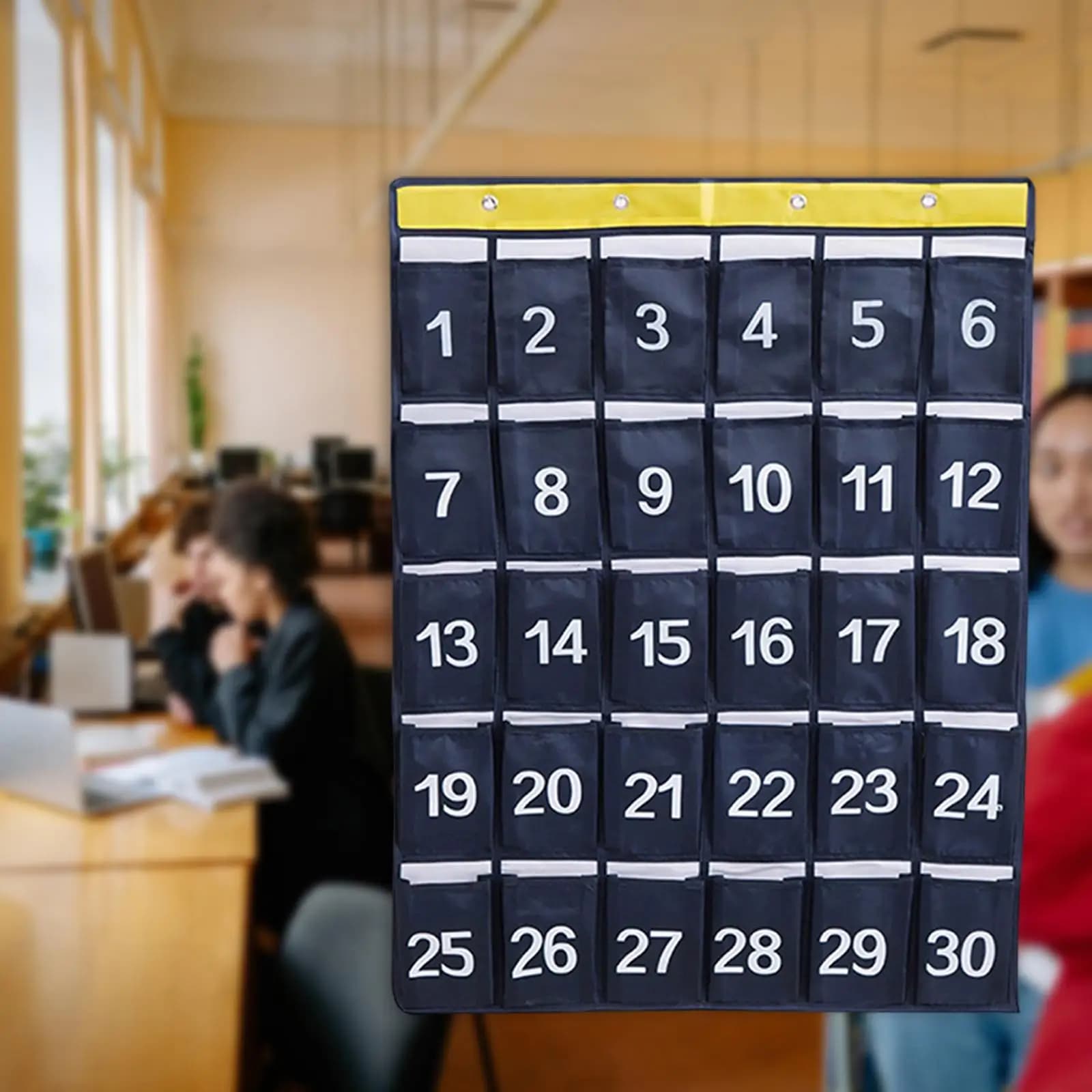 Hanging Shoes Organizer Hang 24 Large Mesh Pockets Clear Fabric Storage