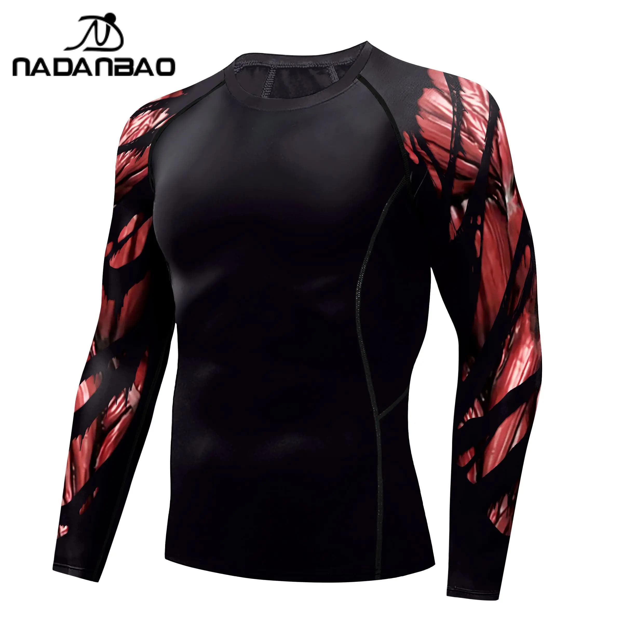 Summer Men Long Sleeve Upf 50+ Sun Compression Shirts Swimsuit Rash Guards Surfing Wetsuit Bodybuilding Sports Workout Tee Tops