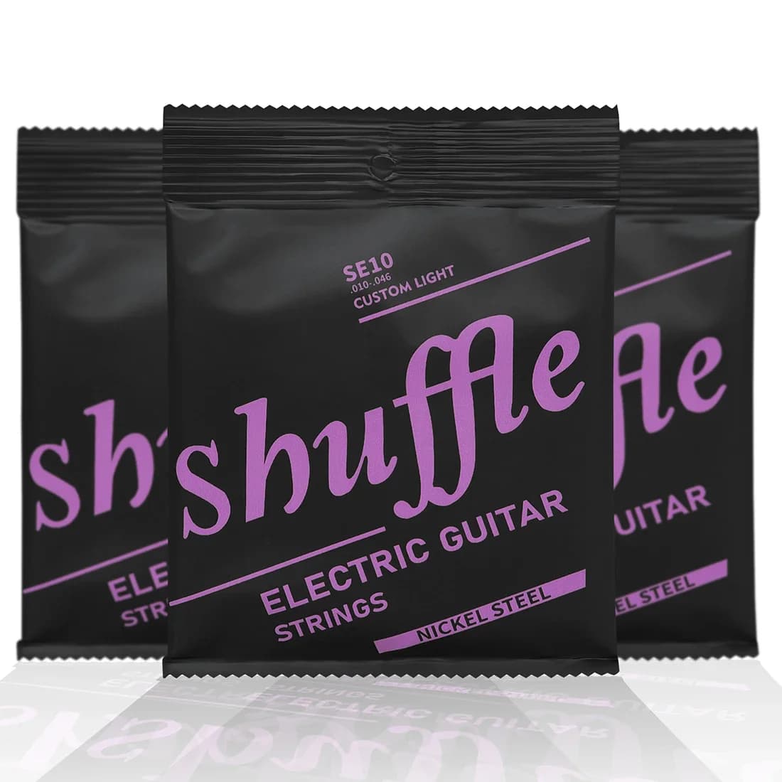 SHUFFLE SE10 6Pcs/Set Electric Guitar Strings Hexagonal High Carbon Steel Core Guitarra Strings Guitar Parts & Accessory