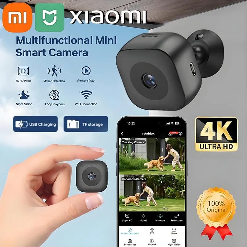 Xiaomi 4k Mini Camera Wifi Ip/ap Portable Mobile Detection Camcorder Smart Home Surveillance Security Remote Monitoring Camera